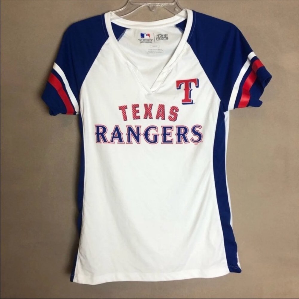 EUC MLB Texas Rangers V-neck Top size medium